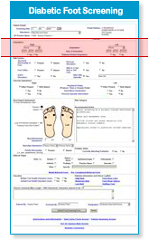Diabetic foot screening form - amputation
