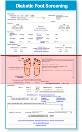 Diabetic foot screening form - neurological screening