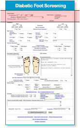 Diabetic foot screening form - patient details