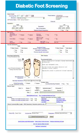 Diabetic foot screening form - risk factors
